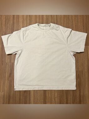 Abercrombie & Fitch Men's Heavyweight Crewneck Tee Shirt in Cream